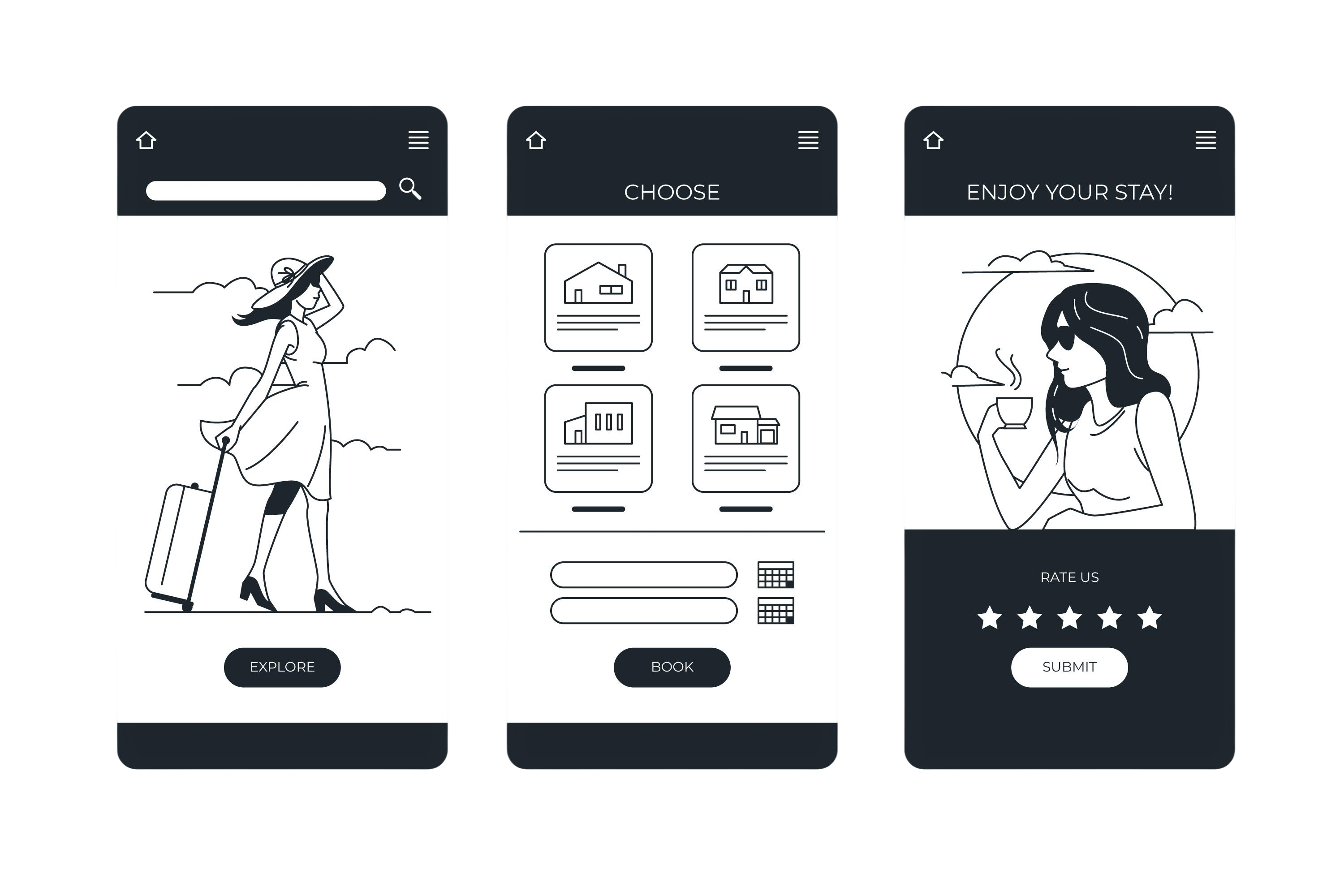 The Voz voice sharing app — UI design screens